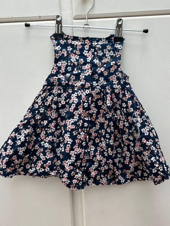 Robe en coton 6 mois bleu et rose fleurs - serjent major neuve - photo numéro 5
