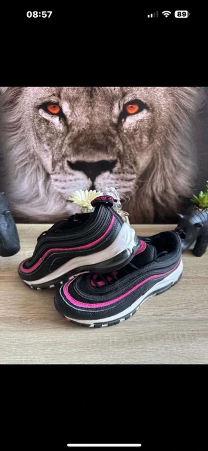 Basket Nike air Max 97 rose noir taille 38 - photo numéro 5