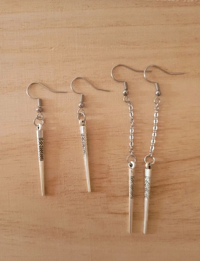 Boucles d oreilles en acier inoxydable - photo numéro 2