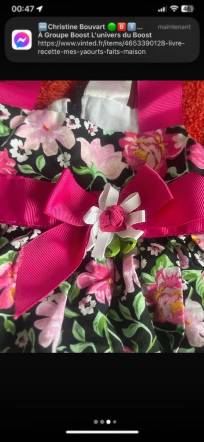 Robe à a bretelle fleuri rose - photo numéro 4