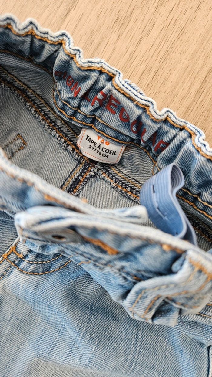 Jeans Regular bleu ciel, taille 3 ans, Tape-à-l'oeil - photo numéro 2