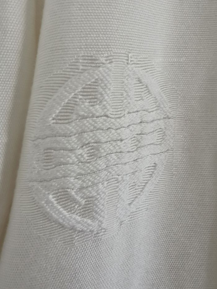 Veste en soie écru motifs idéogrammes brodés - photo numéro 3