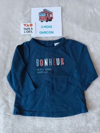 Tshirt 3 mois tape a l oeil