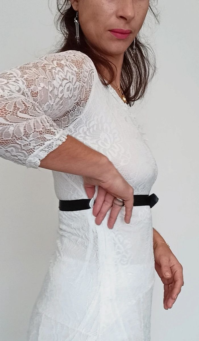 Robe longue dentelle blanche - photo numéro 7