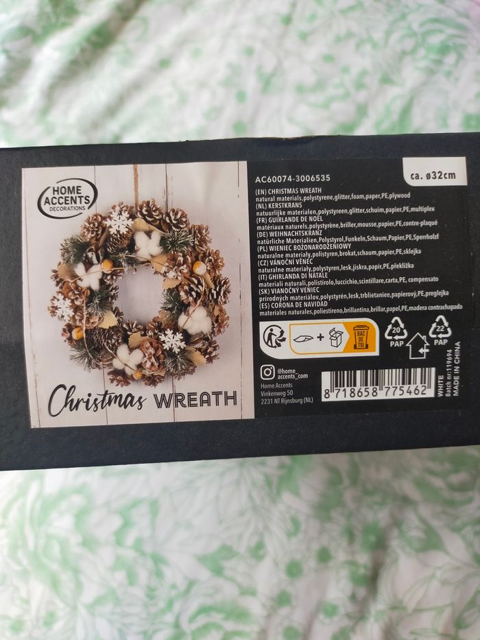 Couronne de Noël neuve 32cm - photo numéro 2