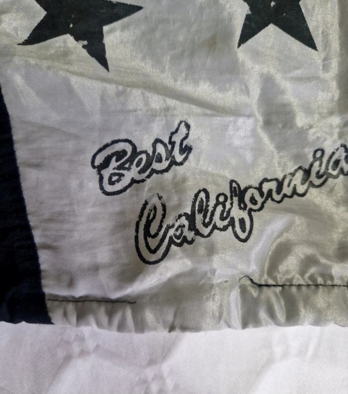 Veste NY New York Yankees Best California Noir et Argenté Vintage 90s M Oversize - photo numéro 7