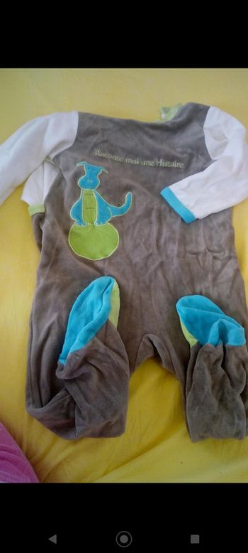 Pyjama dors bien d'hiver en velours dinosaure, hibou