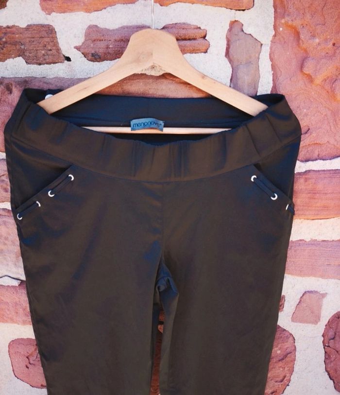 Pantalon court satiné noir Menonove - photo numéro 3