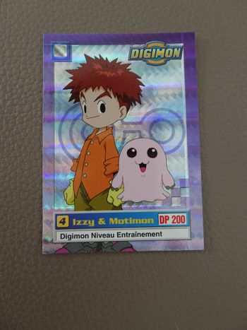 Carte digimon brillante izzy et motimon