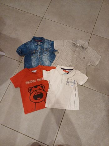 Lot 2 tee-shirt et 2 chemise MC