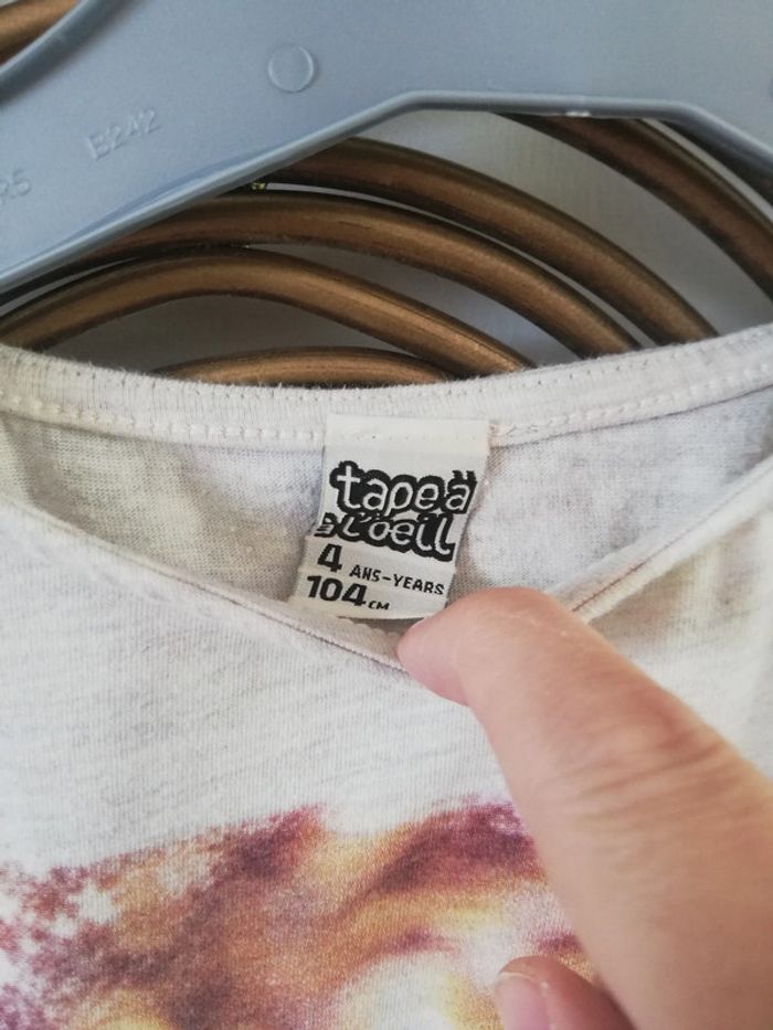 Tshirt manches courtes beige Tape à l'oeil fille T4ans - photo numéro 3