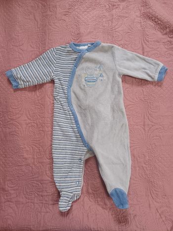 Pyjama velour bébé Taille 3 mois influx