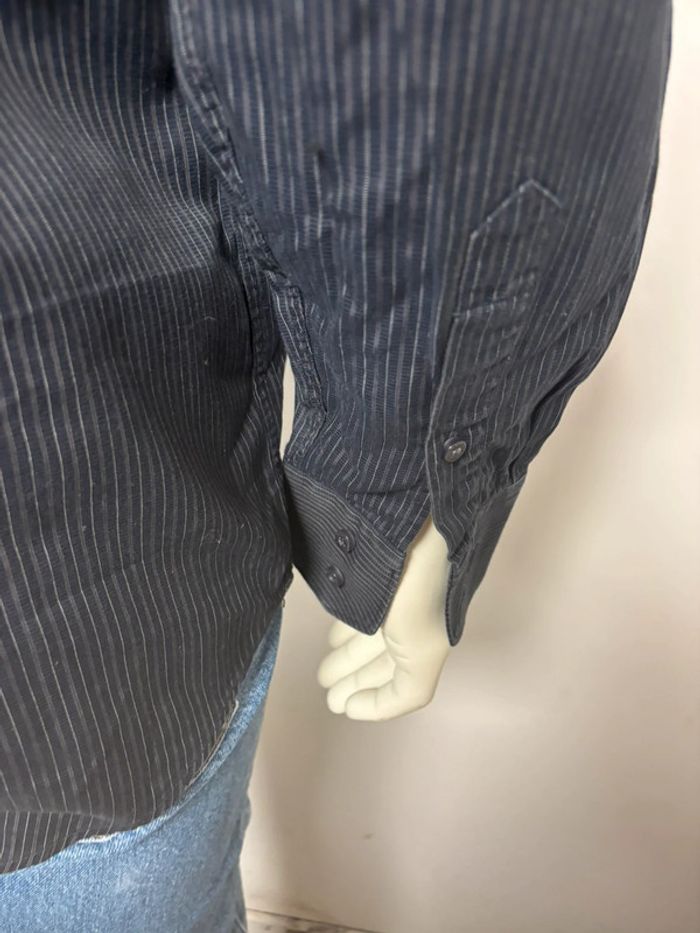 Chemise Balenciaga noire à rayures - Taille 42 - Excellent état - photo numéro 9