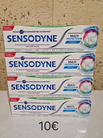 Lot de 4 dentifrice Sensodyne multi protection menthe