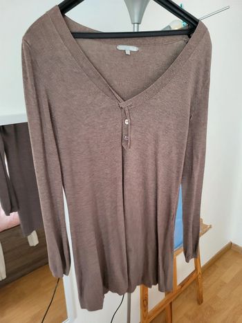 Robe pull marron clair