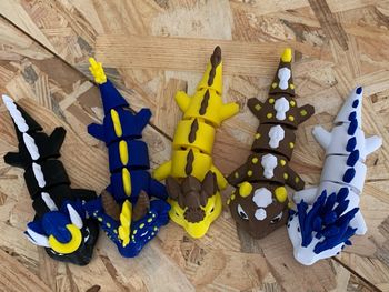 Lot de 5 Dragons Articulés – Figurines Fantasy – Impression 3D – 10 cm