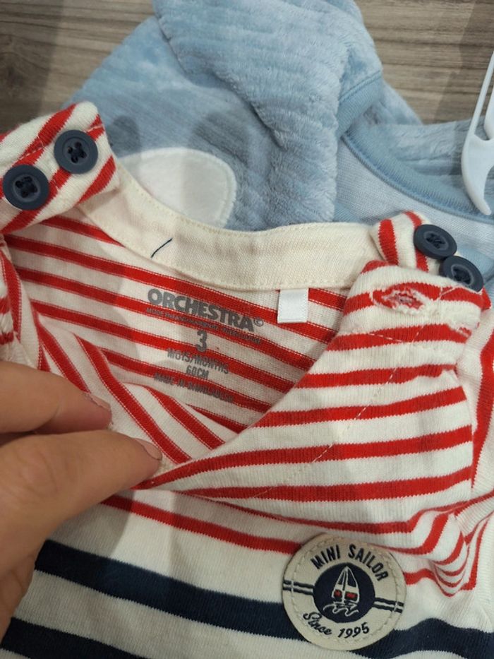 Maillot manches longues bébé garçon 3 mois - photo numéro 2