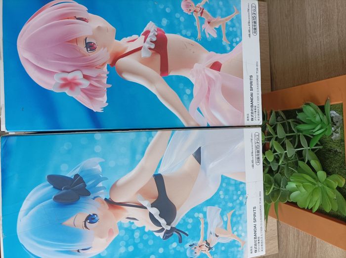 Lot 2 figurines Rem et Ram Re Zero banpresto celestial vivi Bandai - photo numéro 10