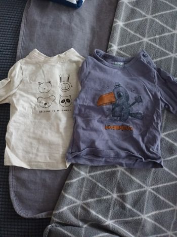 Lot t-shirt manche longue kiabi