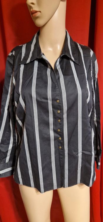 Chemise femme  taille 44 Gérard Darel rayures blanches 100%coton
