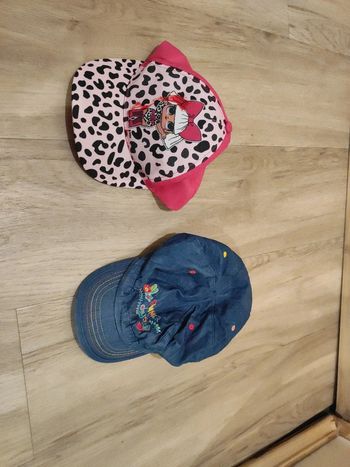 Lot de 2 casquettes fille