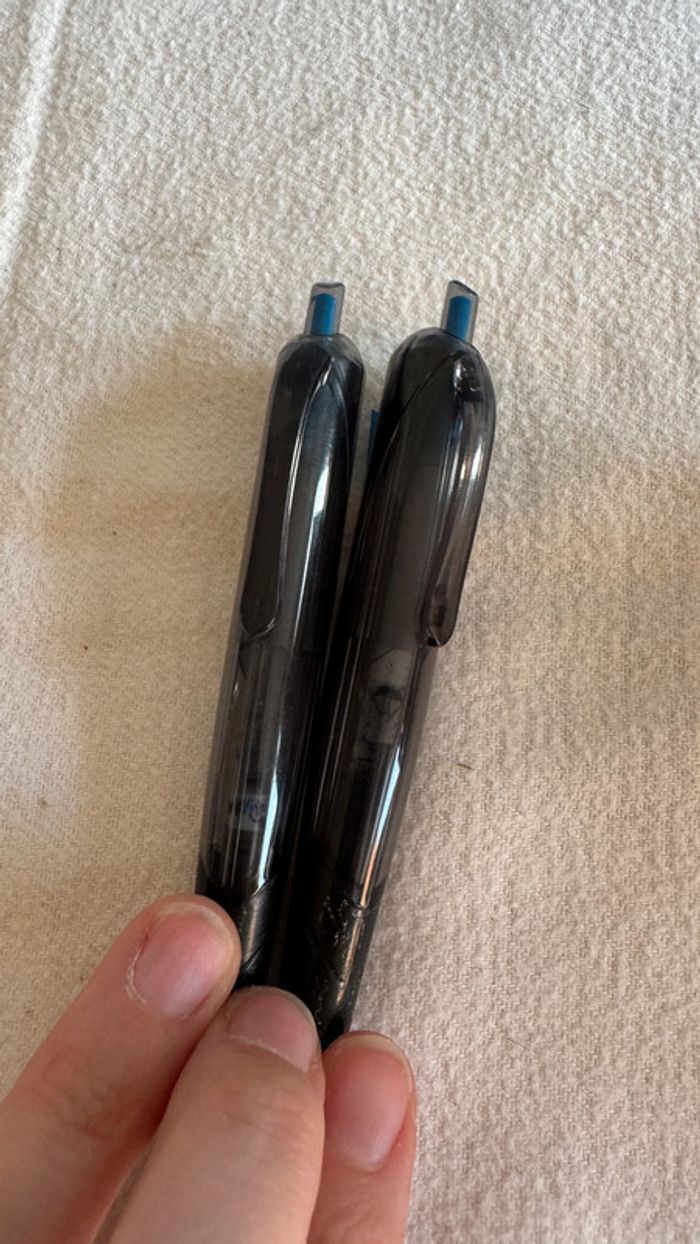 Ensemble de 2 stylos à gel avec des post it (bleu) - photo numéro 4