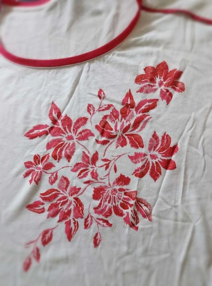 Tee shirt T46 blanc et rose - photo numéro 2