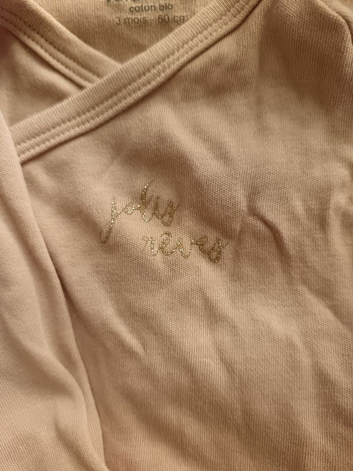 Lot de 4 bodies verbaudet 3 mois neufs - photo numéro 3