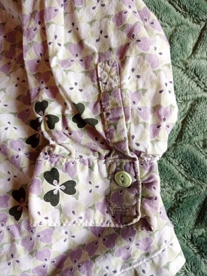 Blouse à motif violet et vert - photo numéro 2