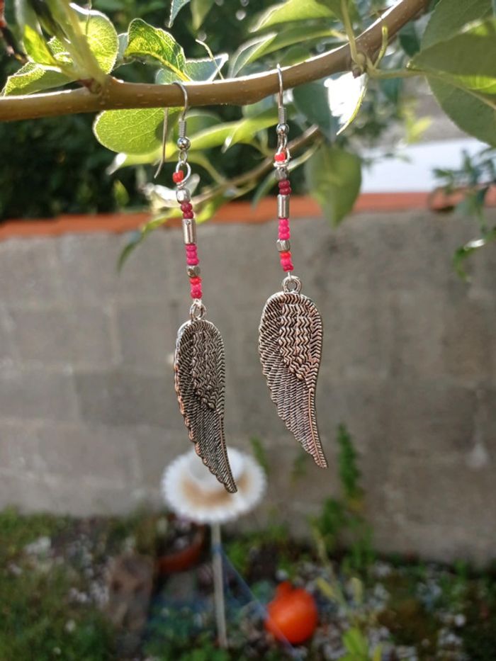 Boucles d'oreilles style bohème plumes