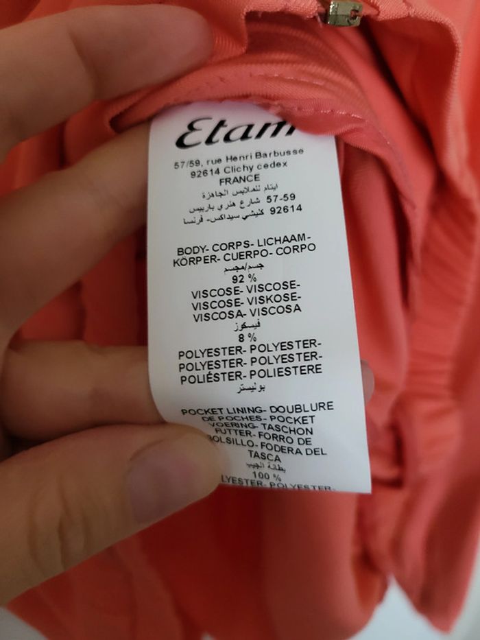 Veste corail Etam S - photo numéro 5