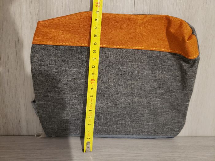 Trousse de toilette gris et orange - photo numéro 4