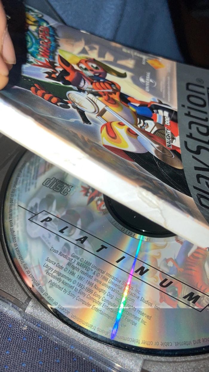 Crash Bandicoot Warped Jeu PS1 Platinum Sony - photo numéro 3