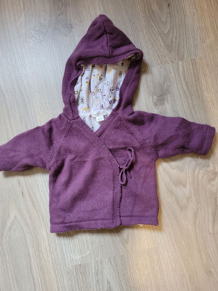 Gilet avec capuche + pantalon velours 1 mois 53 cm Obaibi - photo numéro 5