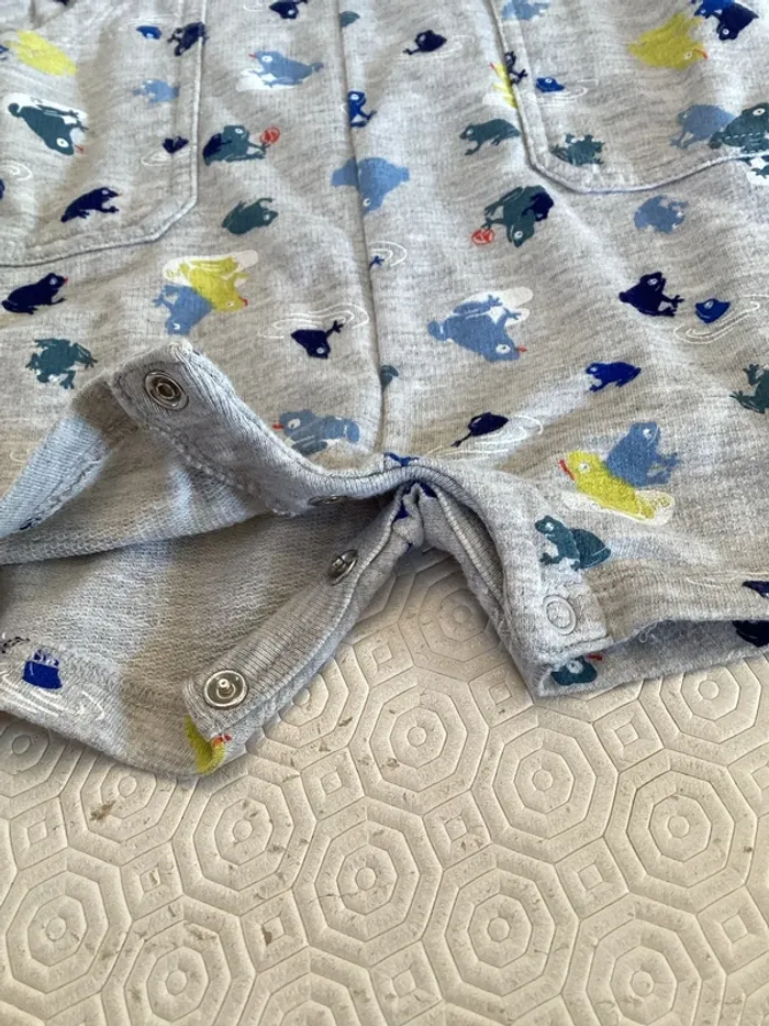 Salopette-short Petit Bateau - 18 mois - photo numéro 2