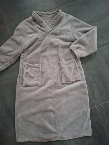 Robe chambre longue  douce grise S taille grand