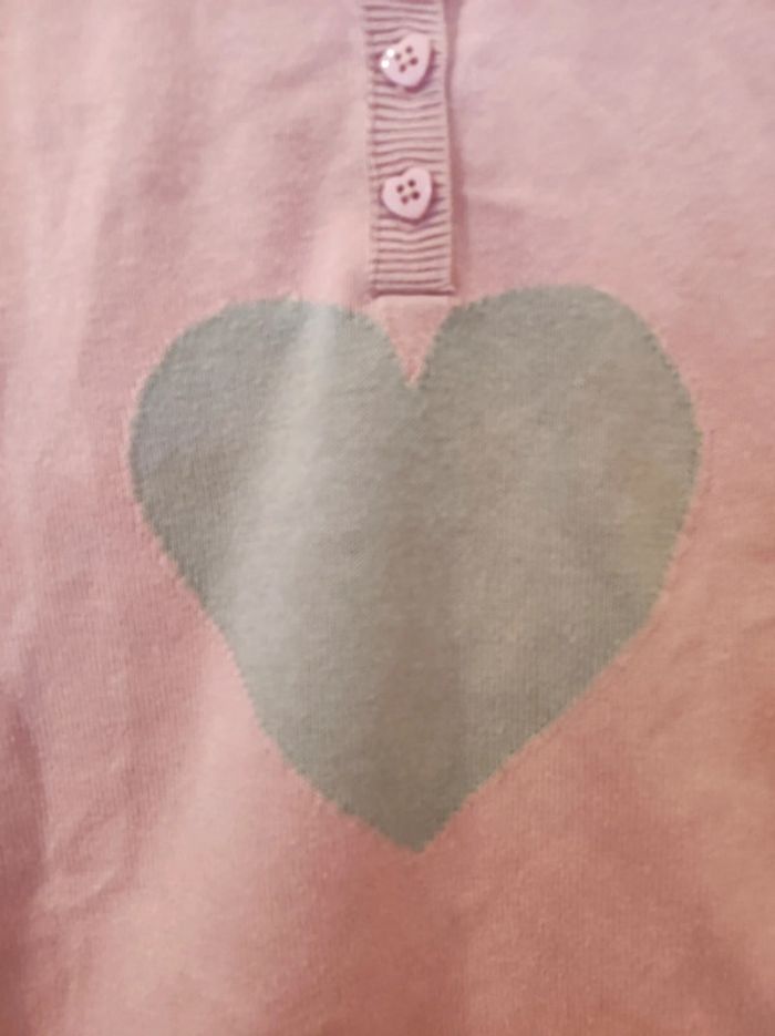 Pull rose coeur Verbaudet 6 ans - photo numéro 2