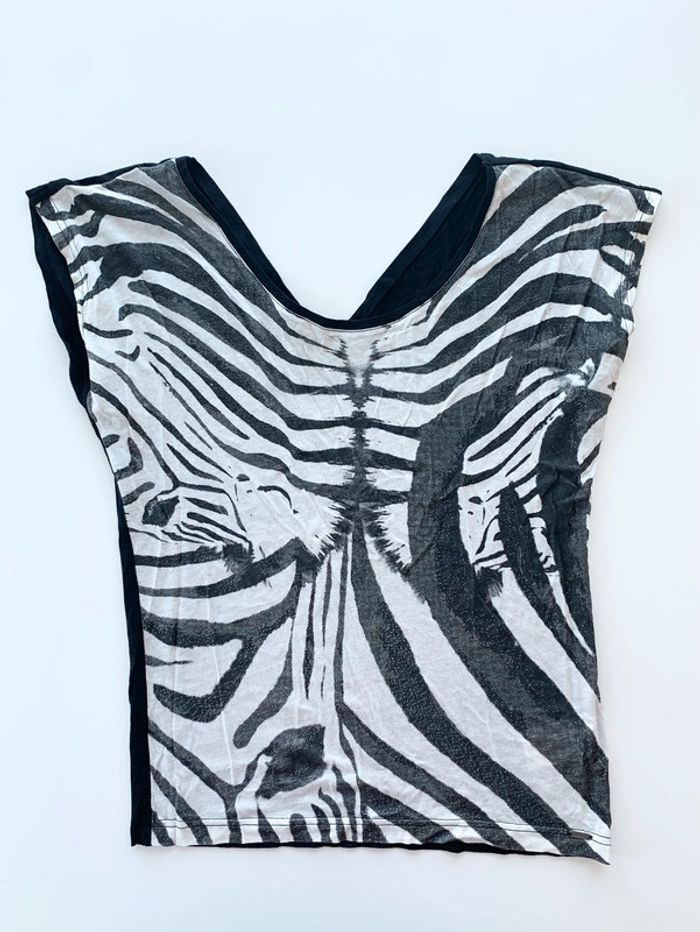 Tunique zébrée ikks manches courtes