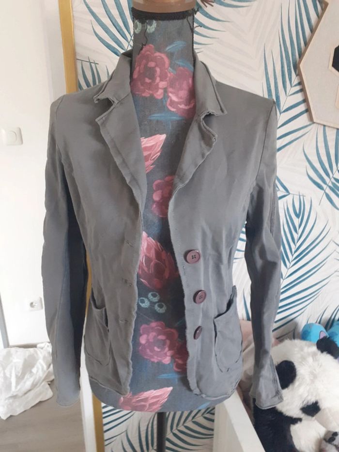 Veste grise sequin noir S