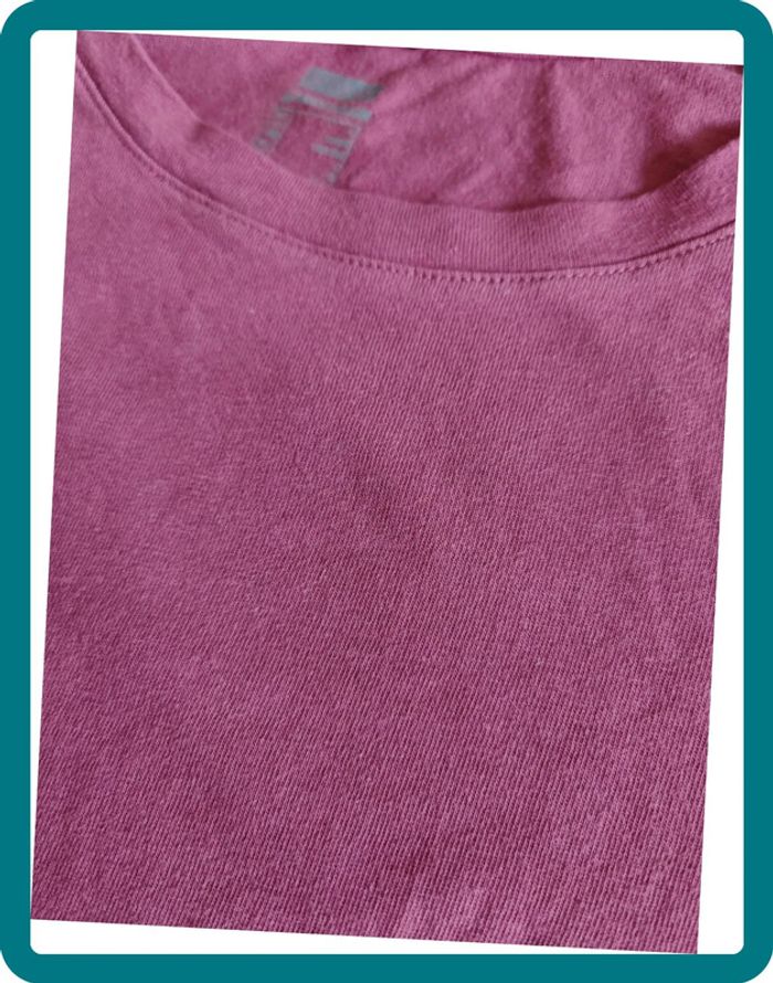 T-shirt de sport en coton femme bordeaux Decathlon taille L - photo numéro 2