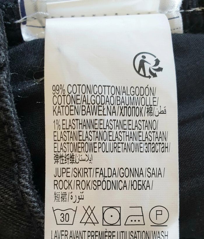 Jupe noire en jeans Kiabi T.44 - photo numéro 6