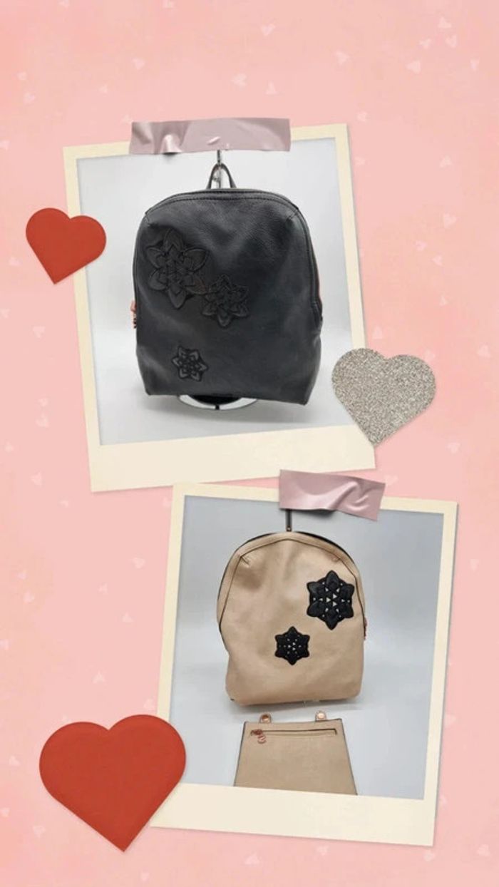 Desigual sac à dos réversible noir/beige Trip Madeira