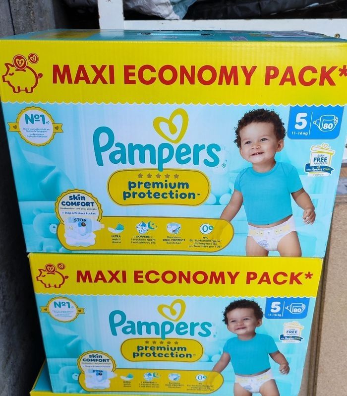3x cartons Pampers Premium Protection - Taille 5 - 240 couches - photo numéro 2