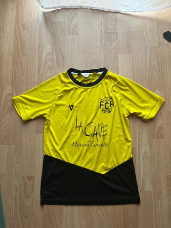 Tee shirt de rugby FCA Vestiaire du Sport/ XS enfant / Jaune et noire / Bon état