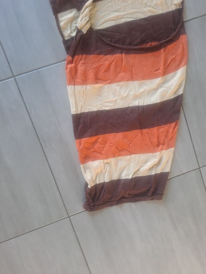 Top court effet boléro à rayures Anotah Taille 40 - photo numéro 4