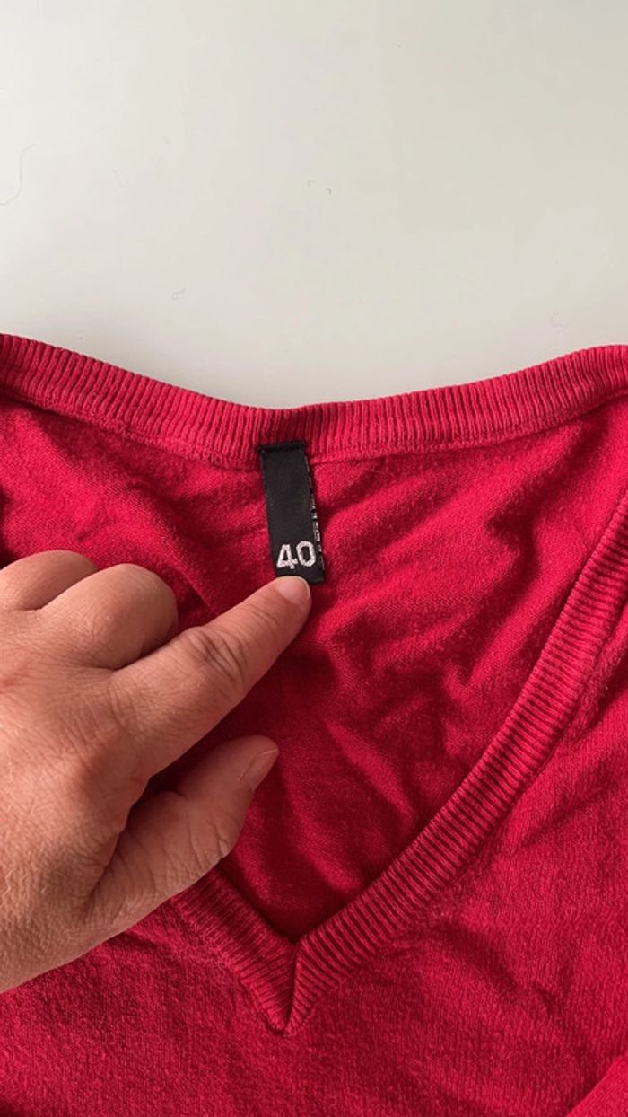 Pull col en v h et m - photo numéro 5