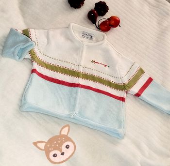 Sucre D'orge Gilet fille 9 mois NEUF 