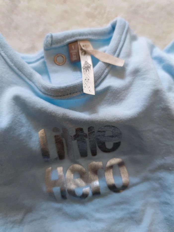 Ensemble manches courtes little héro T. 1 mois - photo numéro 2