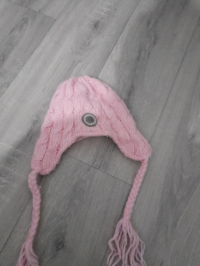 Bonnet fille rose 3/6mois - photo numéro 2