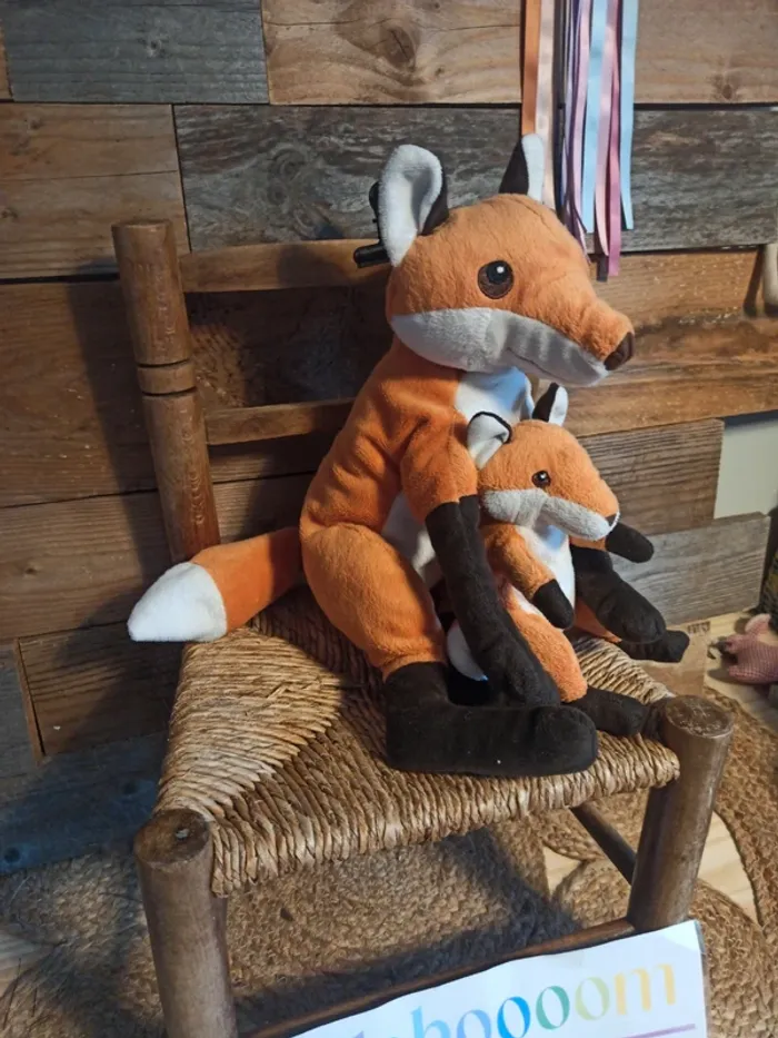 Peluche maman et bébé renard Ikea tbe - photo numéro 2